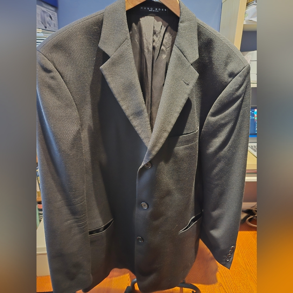 Hugo Boss Men's Black Wool Blazers Size 44R